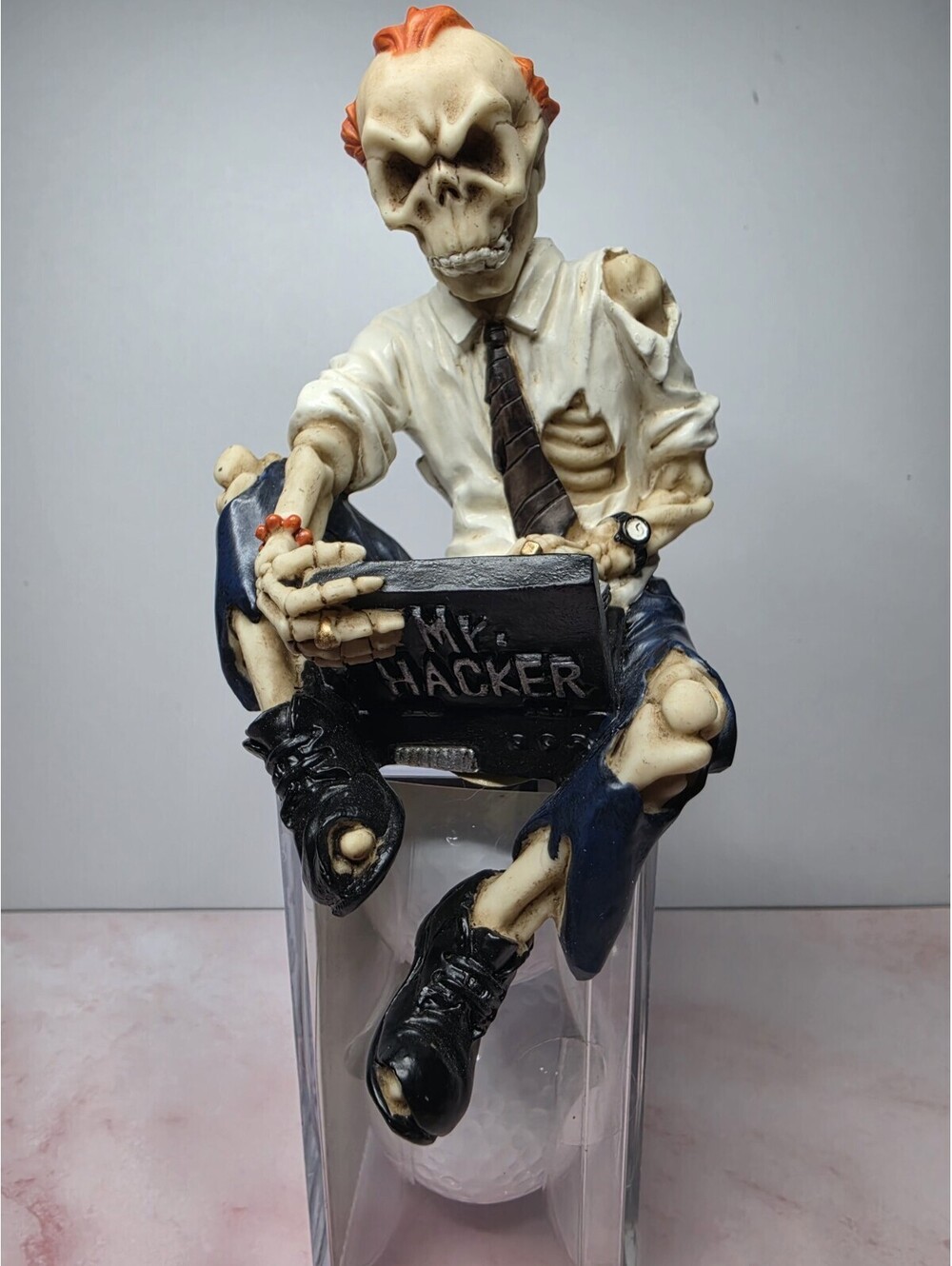 Summit Collection Mr. Hacker Skeleton Figurine Computer Desk Shelf Sitter Statue